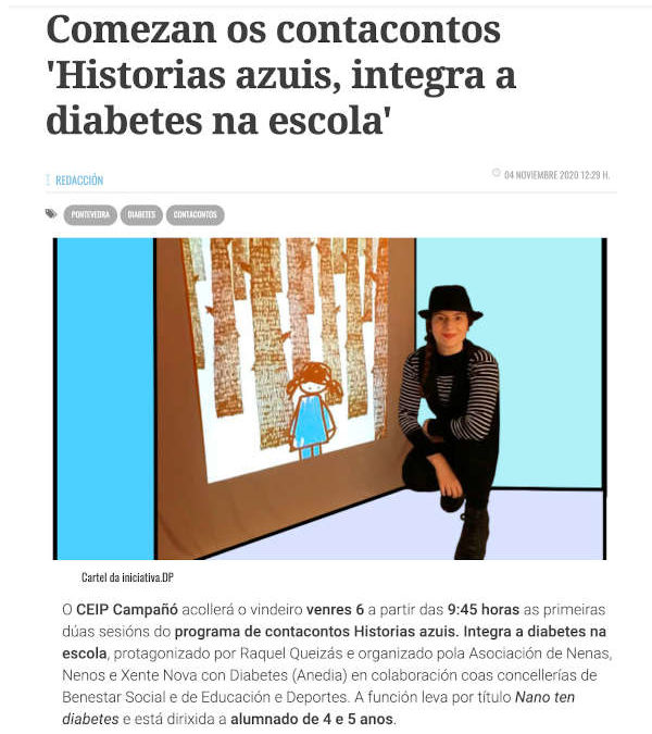 Historias azuis no Diario de Pontevedra